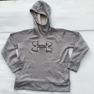Under Armour Women's ColdGear Fleece Hoodie Gray Large Winter Casual‎